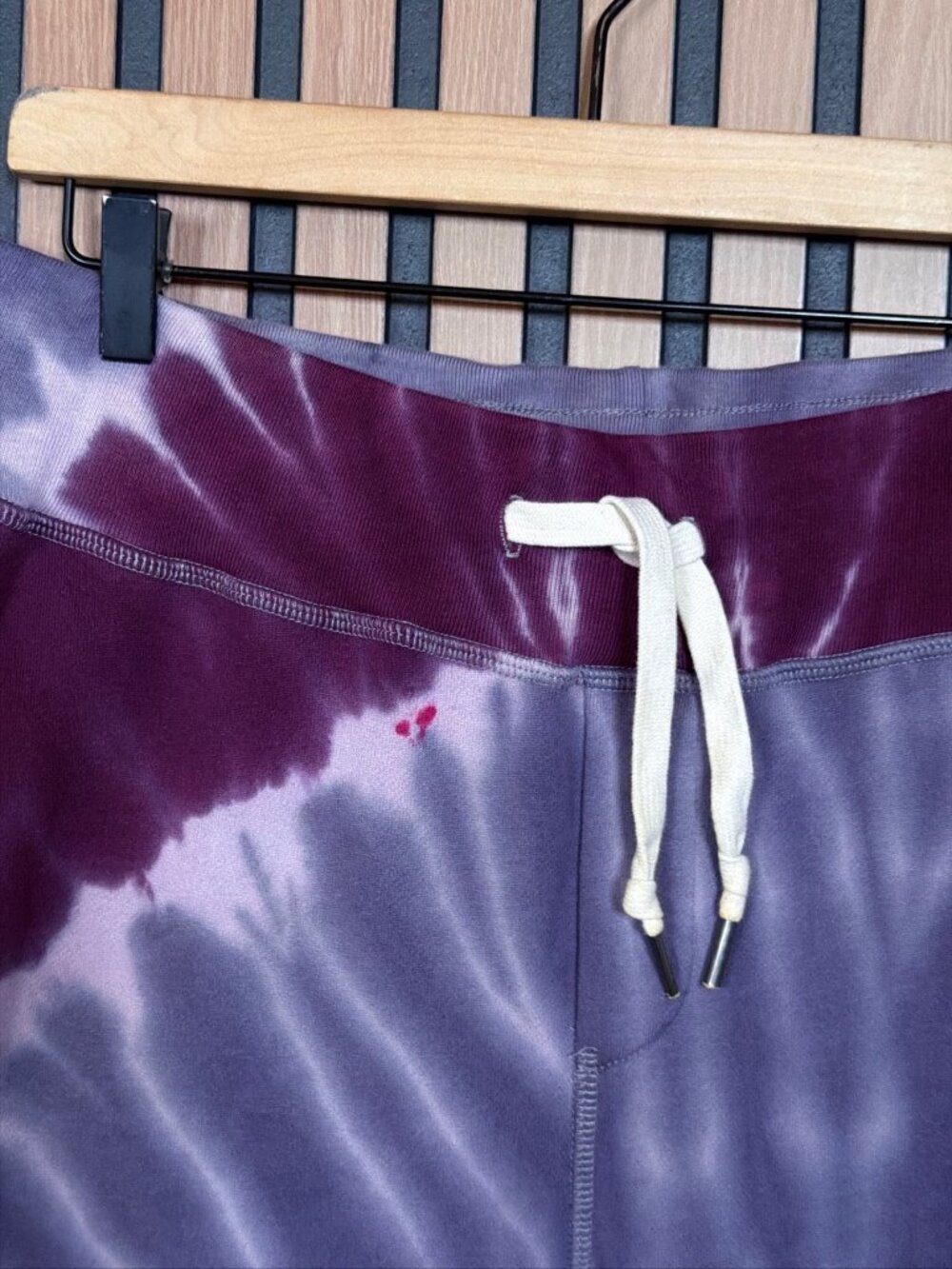 NSF Sweatpants Womens XL Womens Purple Tie Dye Joggers 100% Cotton - Picture 7 of 10